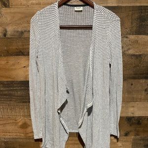 H.I.P. Draped Cardigan Womens Large Zig Zag Stretchy